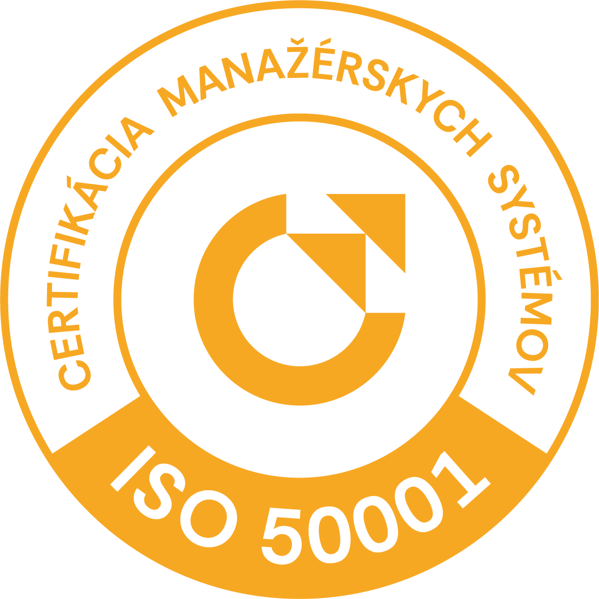 vzor certifikačnej známky ISO 50001 od CeMS